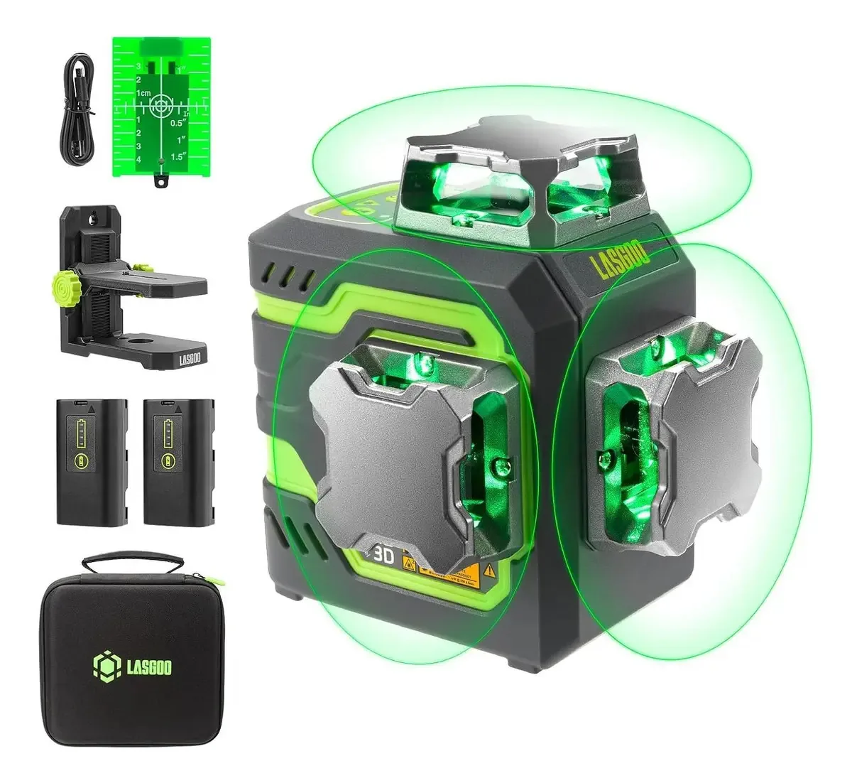 Lasgoo Autonivelante 3D Laser Level Green 3x360