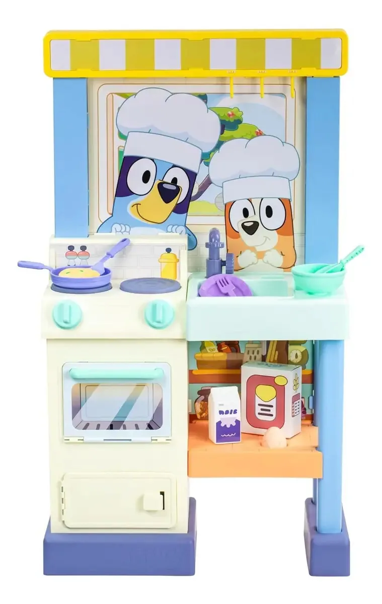 Conjunto de cozinha Bluey com sons e luzes de 90 cm