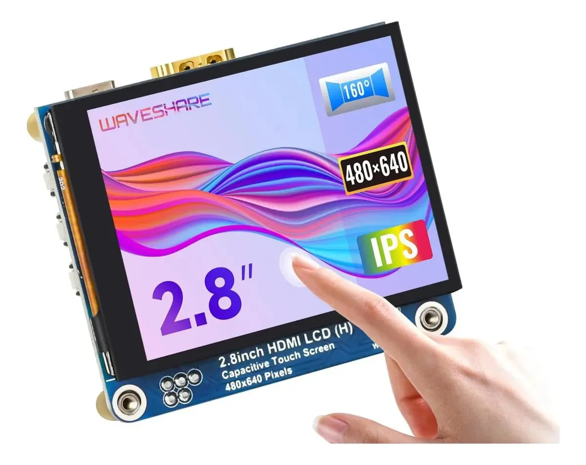 Ecrã LCD Ips 2.8 Waveshare Hdmi 480x640 para framboesa