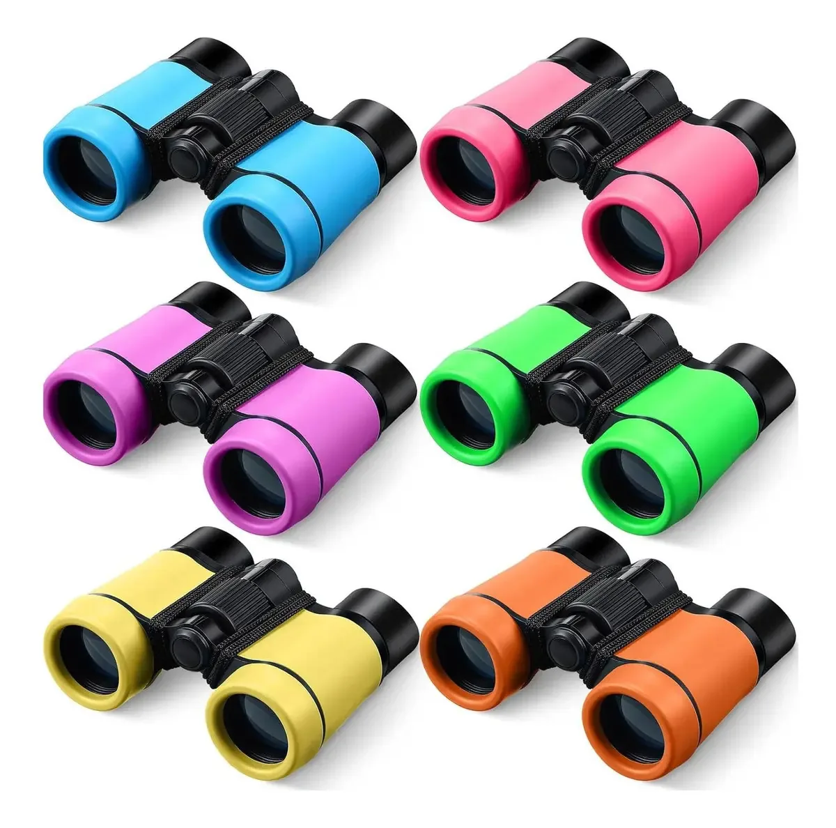 Conjunto de 6 binóculos Yunsailing para crianças de 4x30 cores