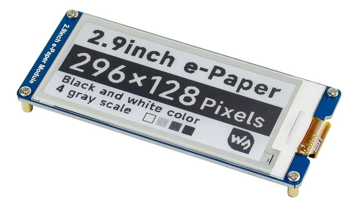 Módulo de tela Spi E-ink 2.9 Waveshare 296x128