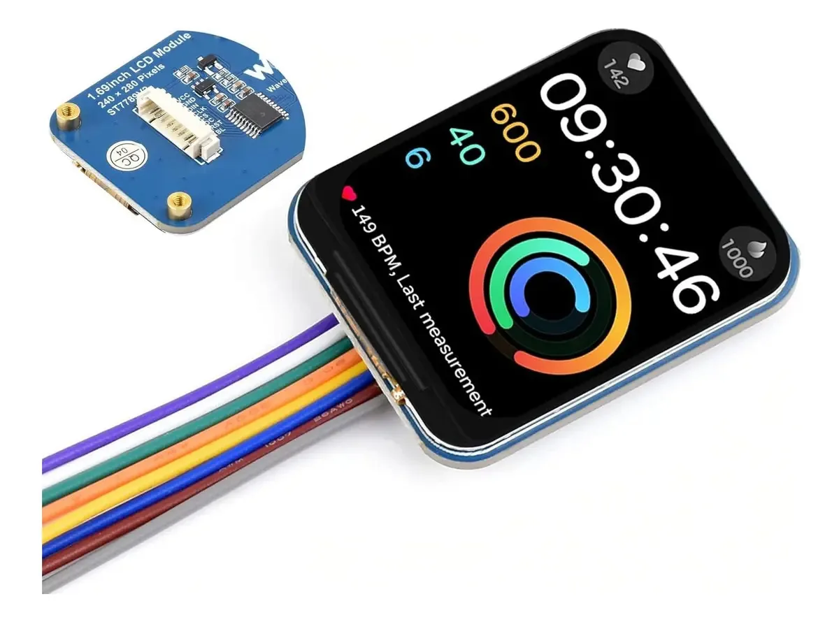 1.69 Módulo Waveshare ST7789v2 240x280 Ips Spi Lcd