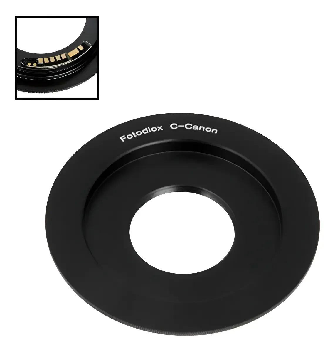 Adaptador de montagem Fotodiox C para Canon EOS com chip Focus