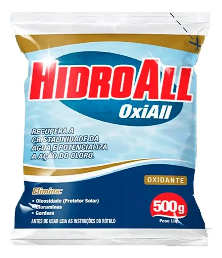 Oxiall Hidroall Oxidante Para Piscinas E Spas Limpeza 500g