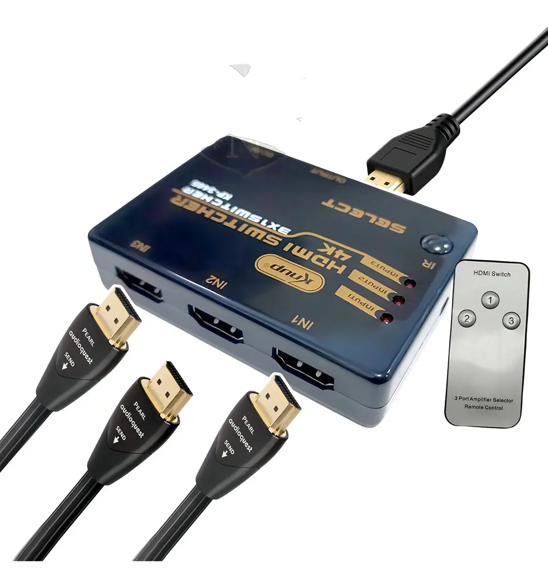 Adaptador Switch Hdmi 3x1 4k 3 Entradas 1 Saída Tv Ps4 Xbox