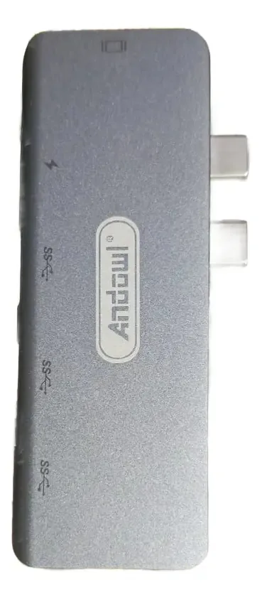 Adaptador Hub 4x1 Macbook Usb C Usb 3.0 Hdmi Prateado