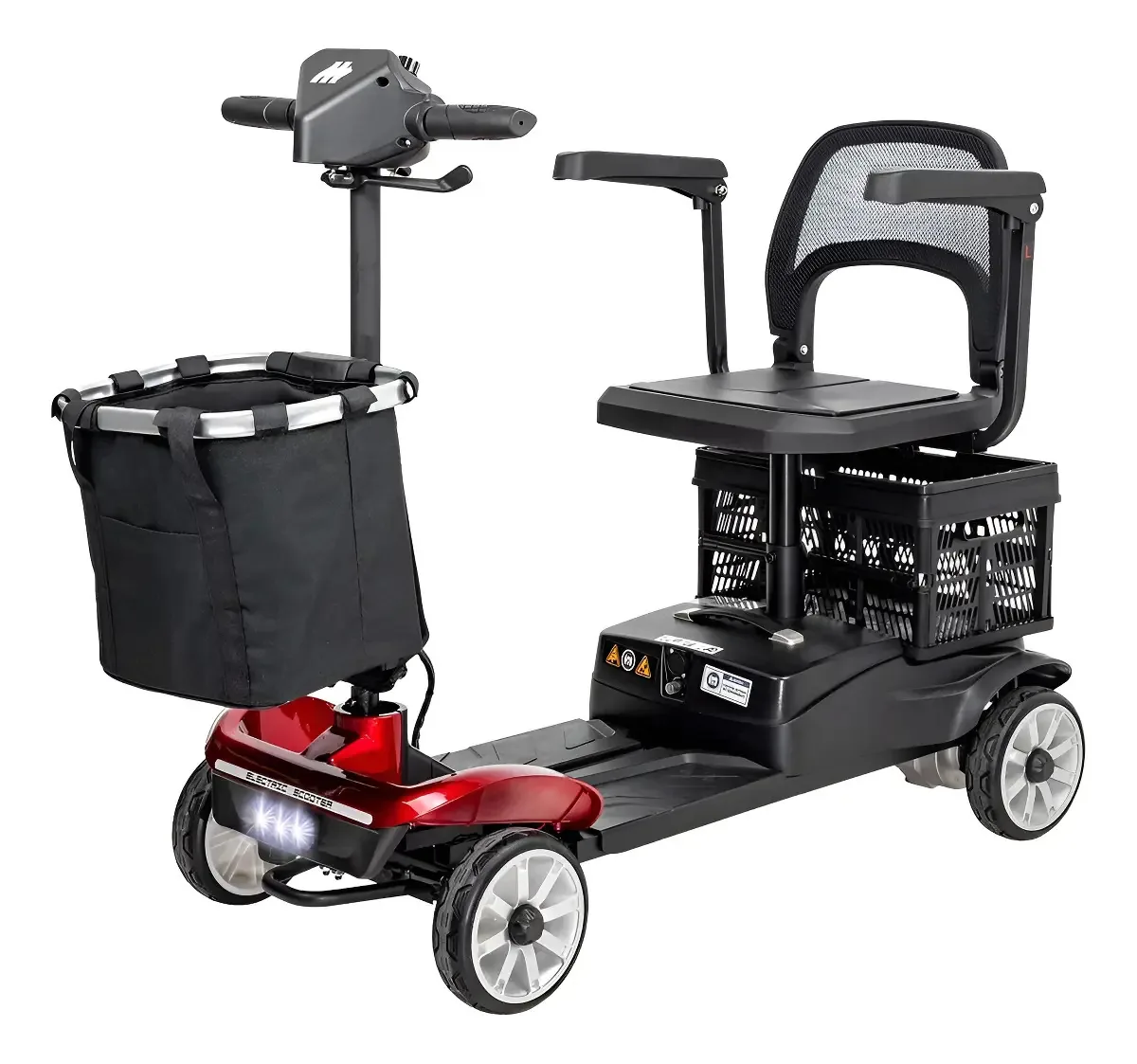 Cadeira de rodas elétrica leve de 4 rodas Scooter Rider, cor vermelha Or294c37