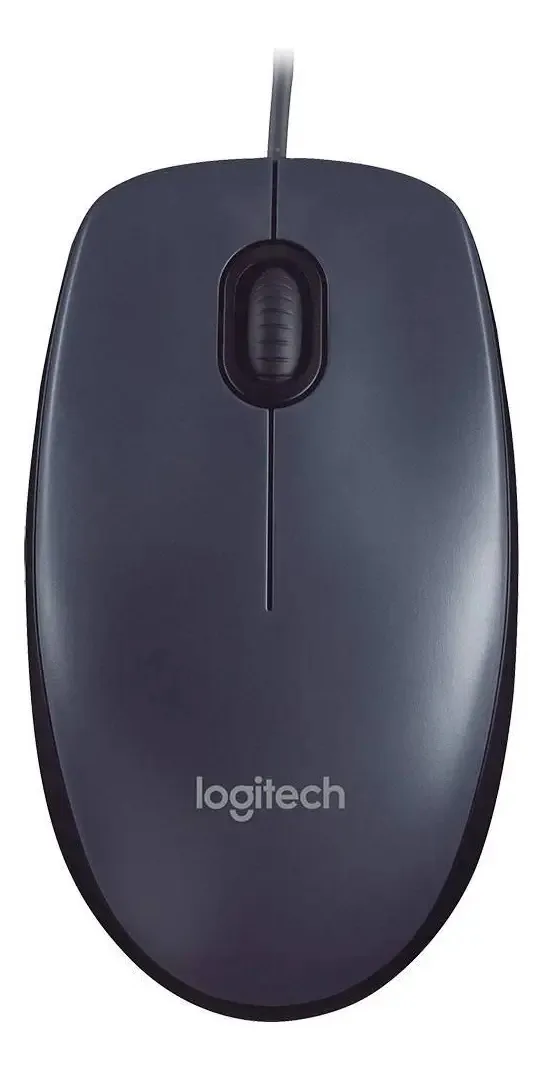 Kit Com 10 Mouses Ópticos Logitech M90 USB Com Fio Preto