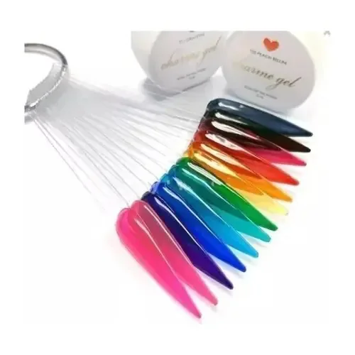 Amostra de 50 unhas para praticar manicure transparente em cor de estilete
