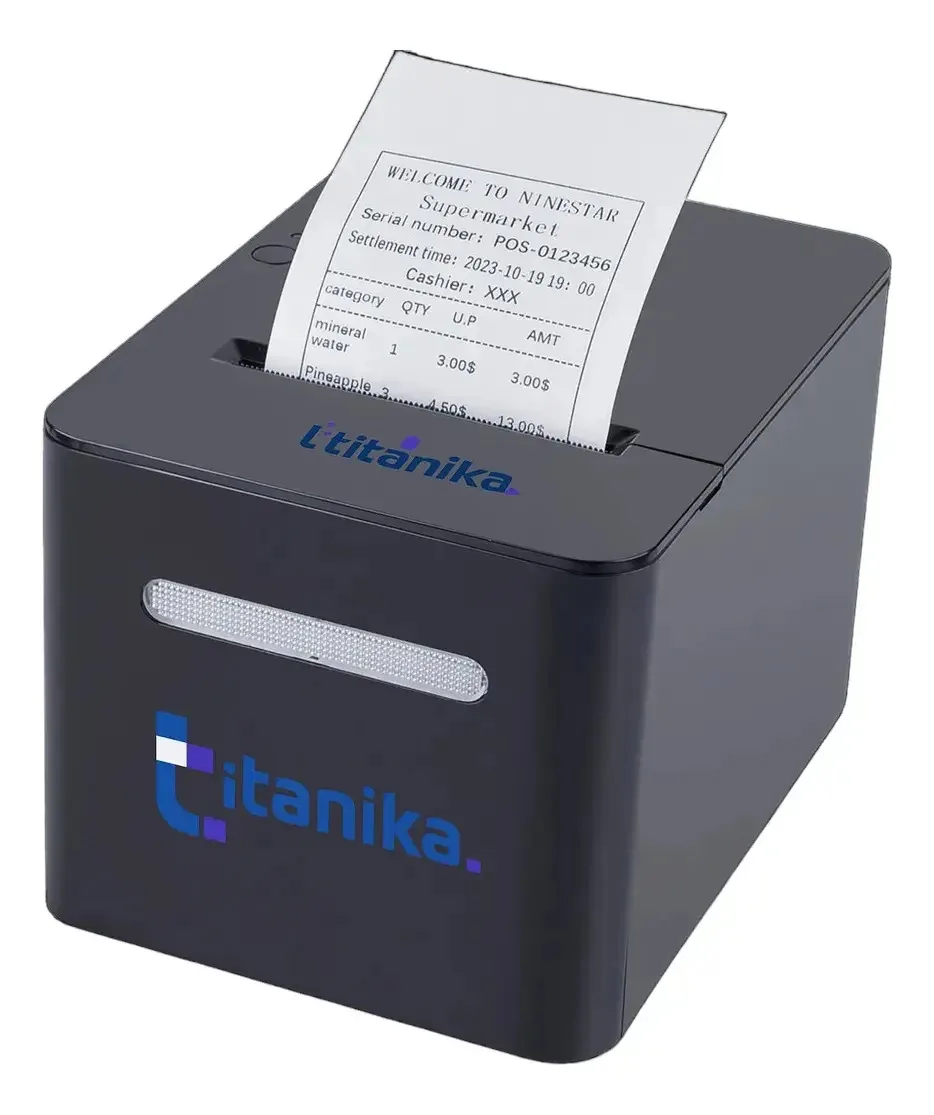 Impressora Ethernet preta Ticket Comandera 80mm Titanika Go Comanda