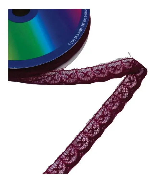 Renda Nylon 05 C/50 Metros Cor Bordô