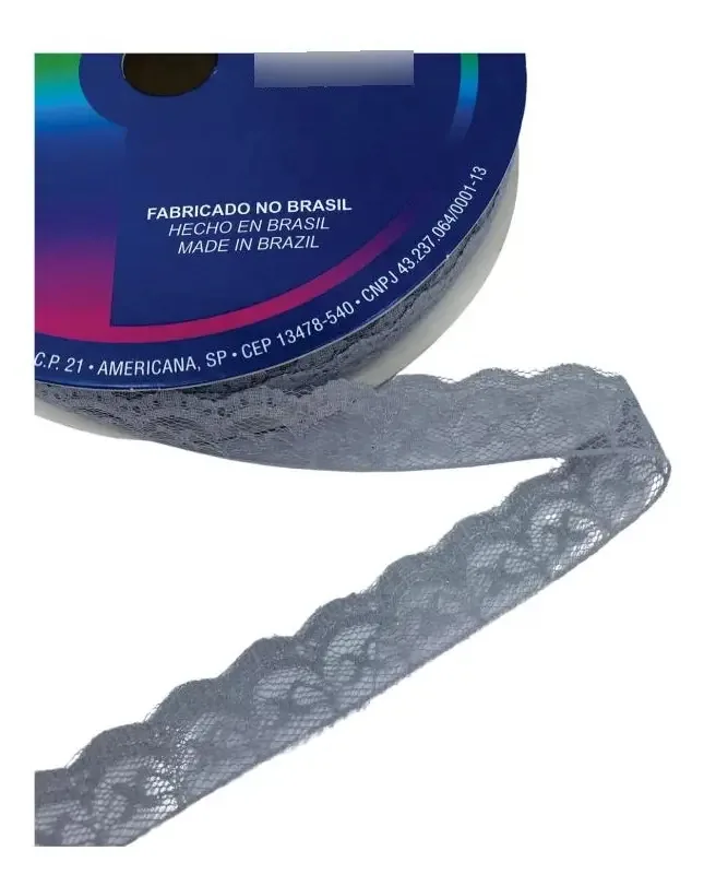 Renda Nylon 05 C/50 Metros Cor Prata