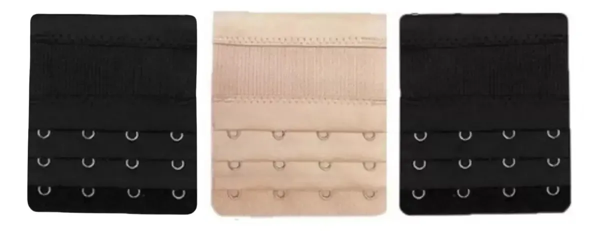 Pacote de 3 extensores de sutiã femininos (4 broches) da Stella Nera