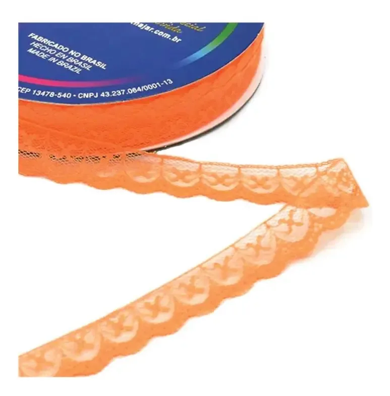 Renda Nylon 05 C/50 Metros Cor Laranja Neon