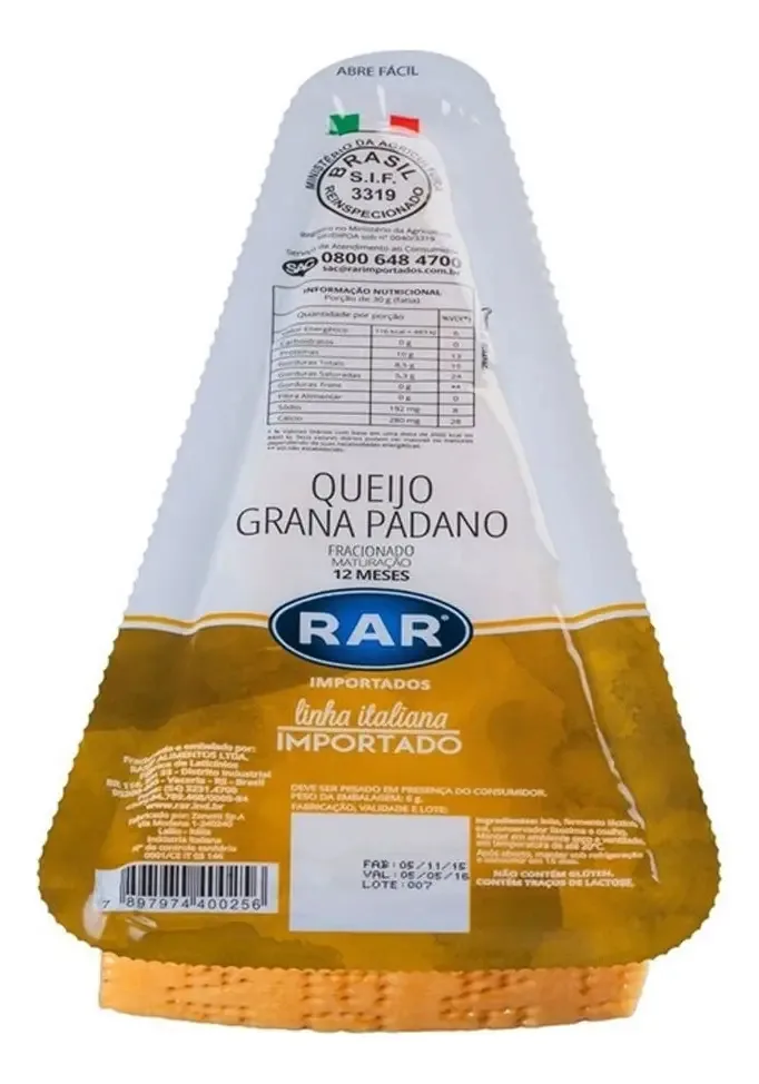 QUEIJO GRANA PADANO FRACIONADO RAR