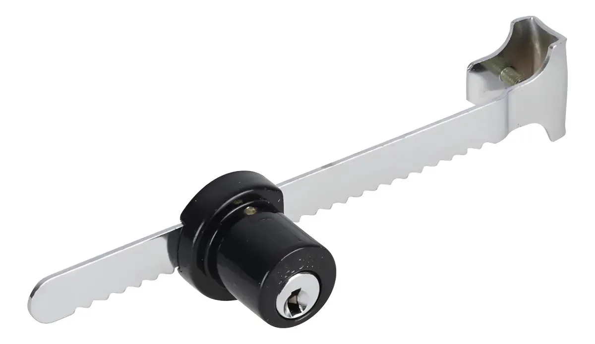 Fechadura Porta Vidro Correr Pacri Cromada com Chaves 14cm