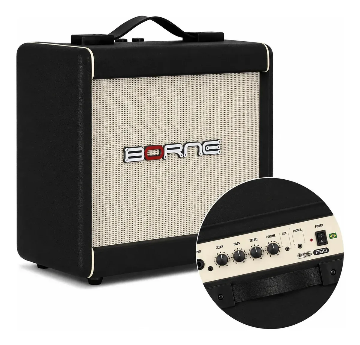 Cubo Guitarra Borne F60 Cor Preto