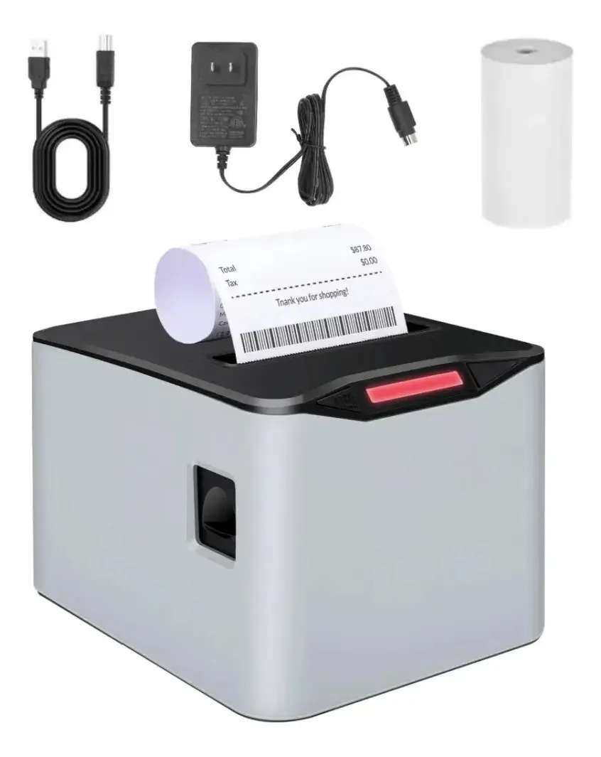 Impressora térmica de recibos Pos de 80 mm, USB Ethernet+CORT