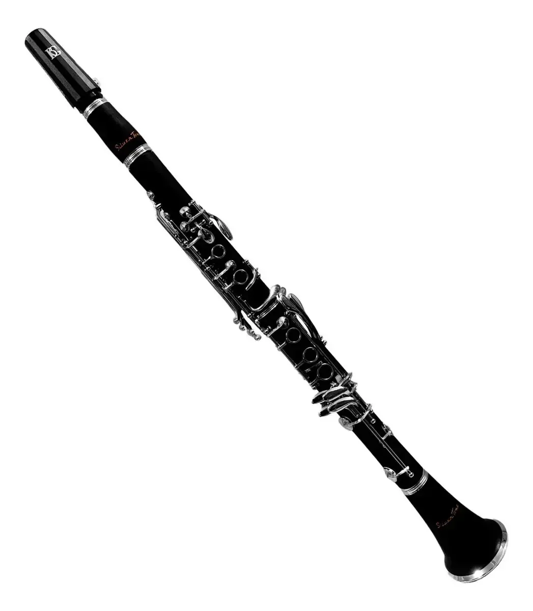 Clarinete preto do sistema Boehm Silvertone SLCl001bg