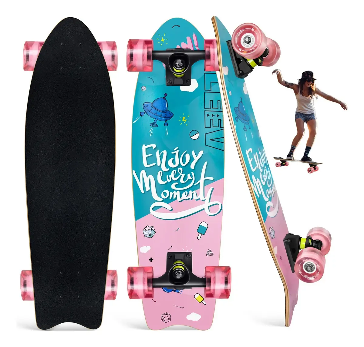 Patinetes S3cian Y Rosa7 Capas De Arce, 68 cm