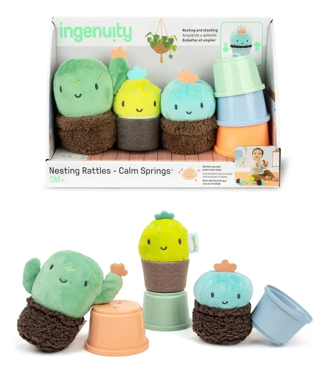 Chocalhos empilháveis para bebês — Light Green Labyrinth Bpa Free Toys