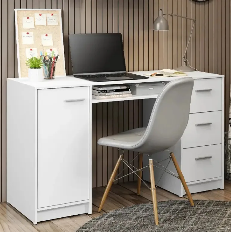 Mesa de mesa para PC Office - Móveis Web - Branco
