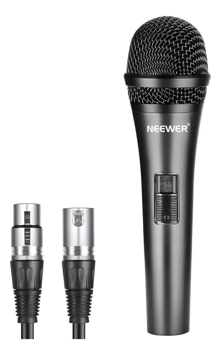 Microfone dinâmico cardióide para voz e música preto