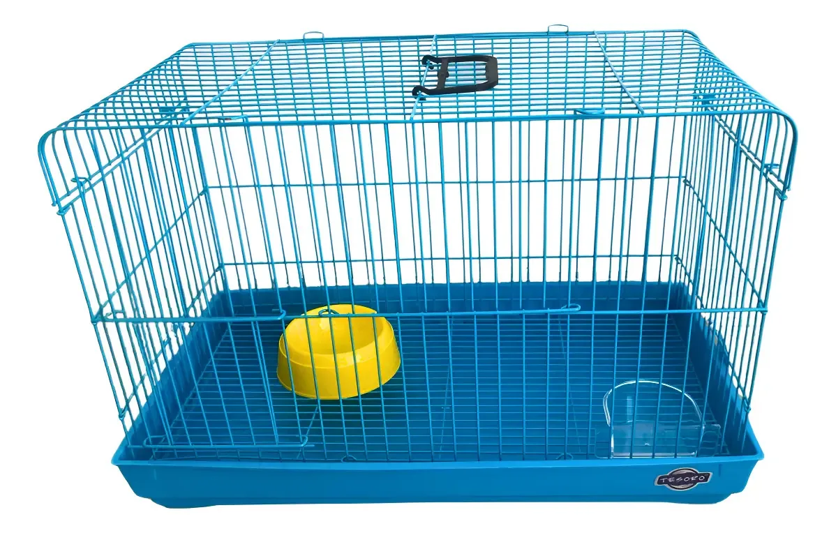 Gaiola para coelhos Tesoro 700H-M cor azul claro