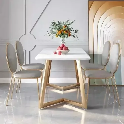 Mesa de jantar retangular Living Monarca Imil Marble Starway, mesas de madeira, móveis de cozinha, móveis de cozinha simples de madeira, móveis de cozinha, mesa de jantar, mesa redonda, mesa de jantar