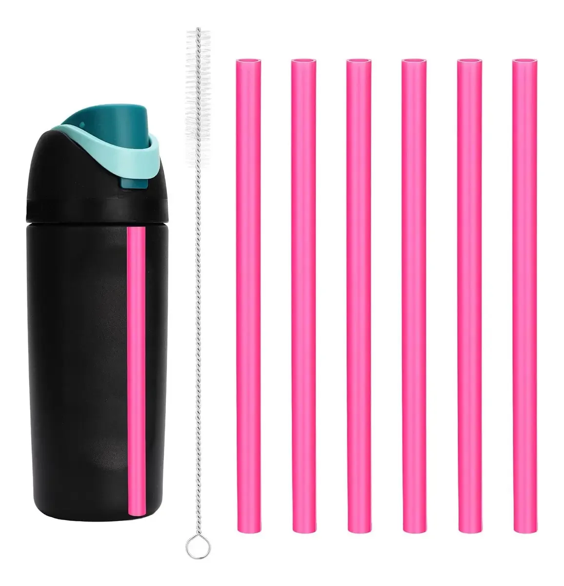 Peças de reposição Owala Straw, 6 peças com escova, Freesip 16