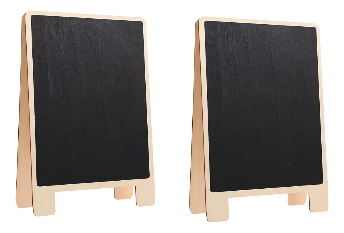 2 pôsteres retangulares de quadro branco com suporte para eventos e festas