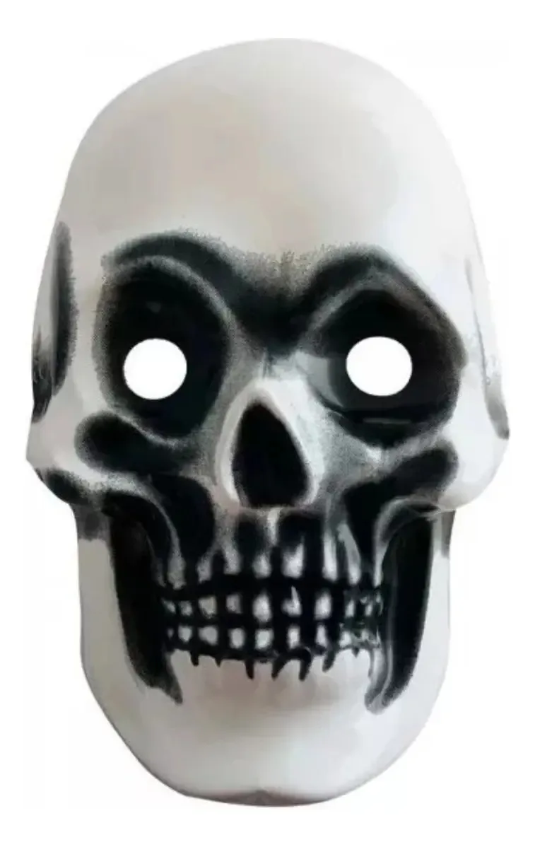 Cotilhão de máscaras de plástico Halloween X6u Skull