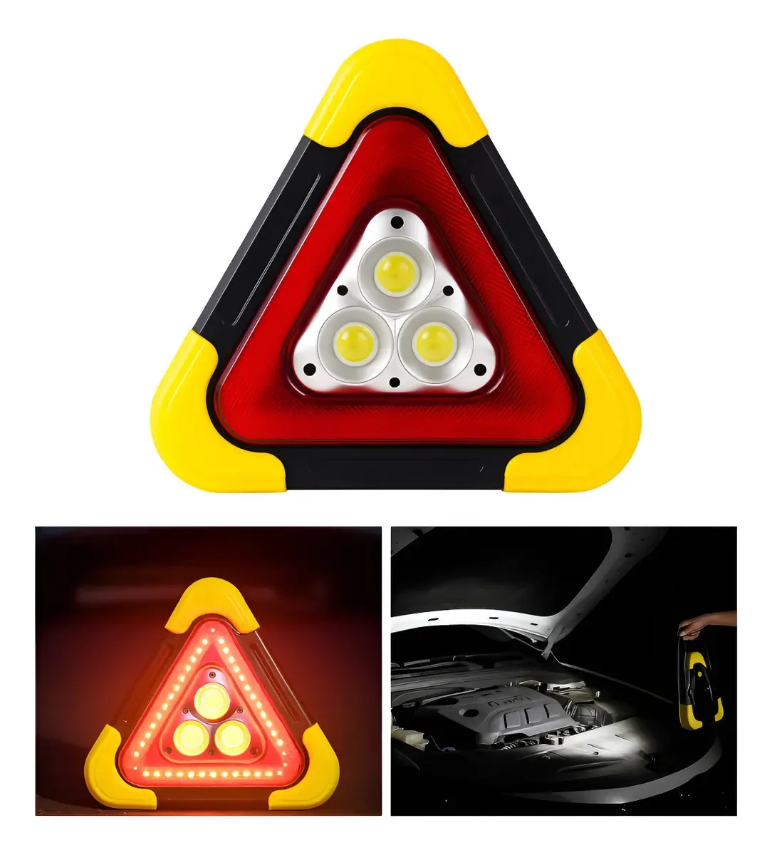 Luz de farol LED triangular portátil Lanterna triangular automática