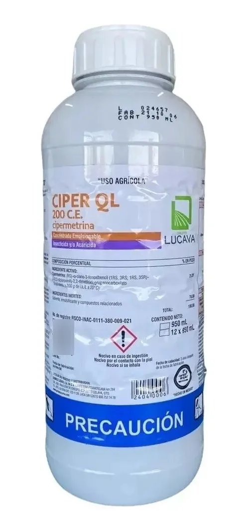 Ciper Ql 200 Ce, Cipermetrina para controle de pragas de jardim, 1 litro