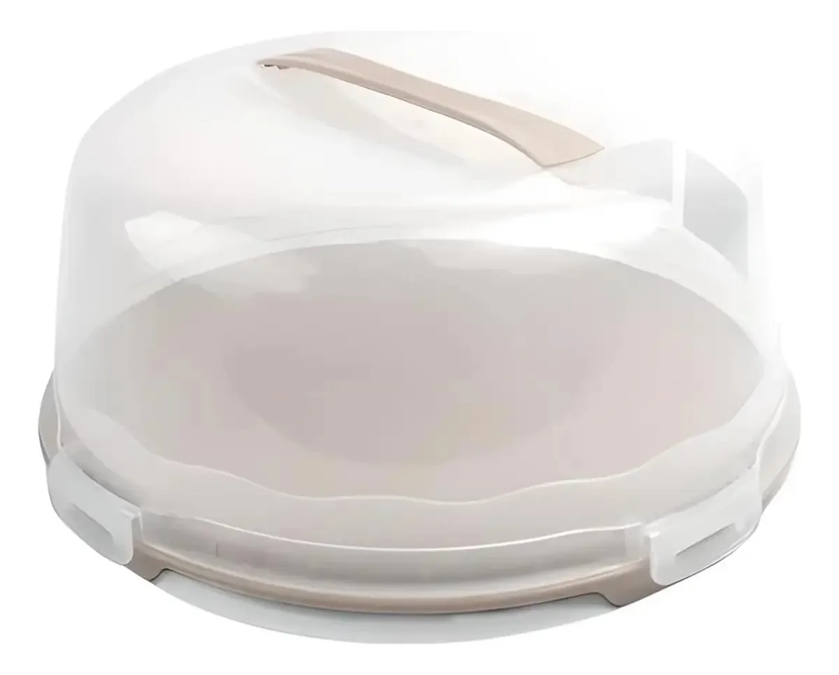 Cake Conveyor, suporte redondo para bolos, confeitaria bege