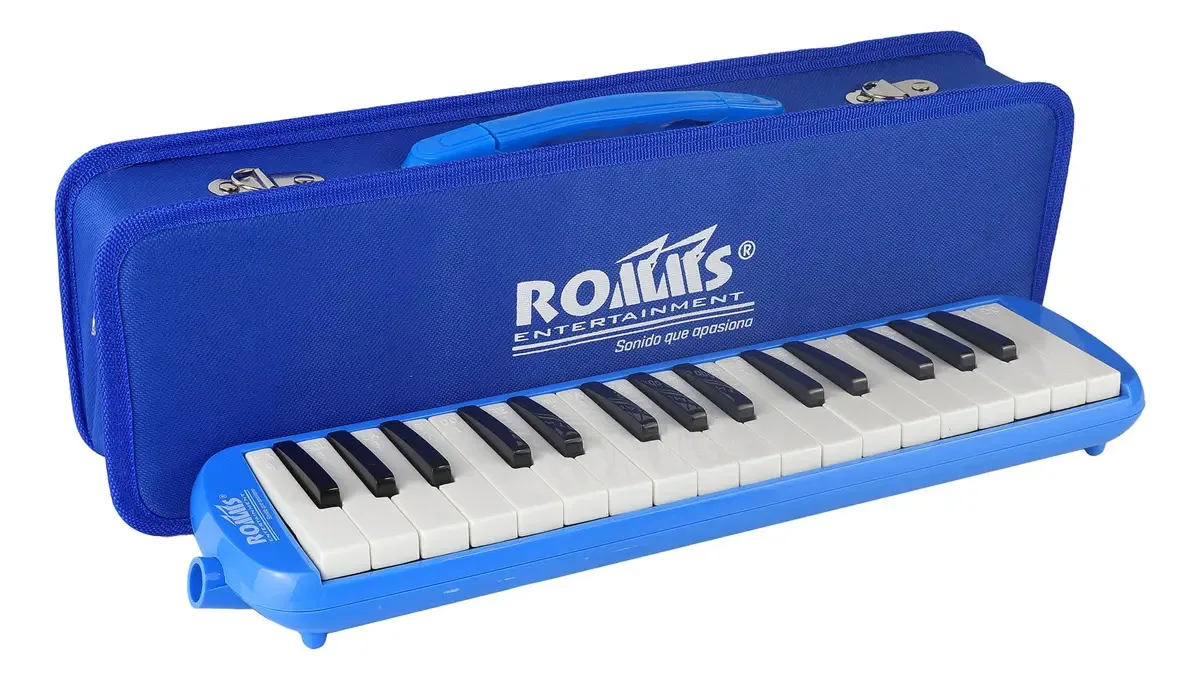 Estojo rígido Melódica School 32 Keys Romms Mld-1 cor azul