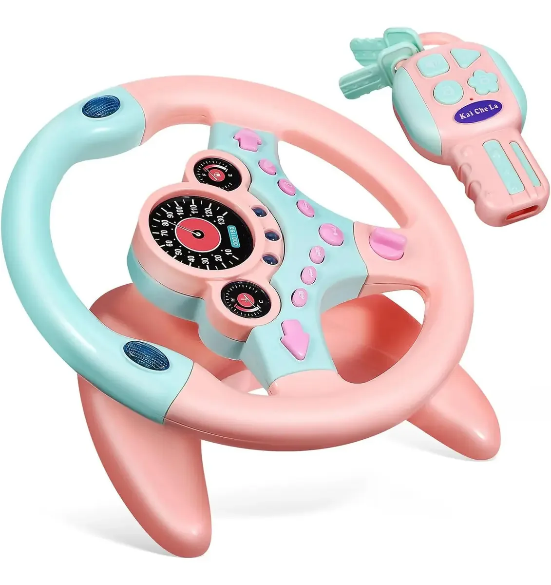 Volante de brinquedo para crianças, simulação de condução, 123