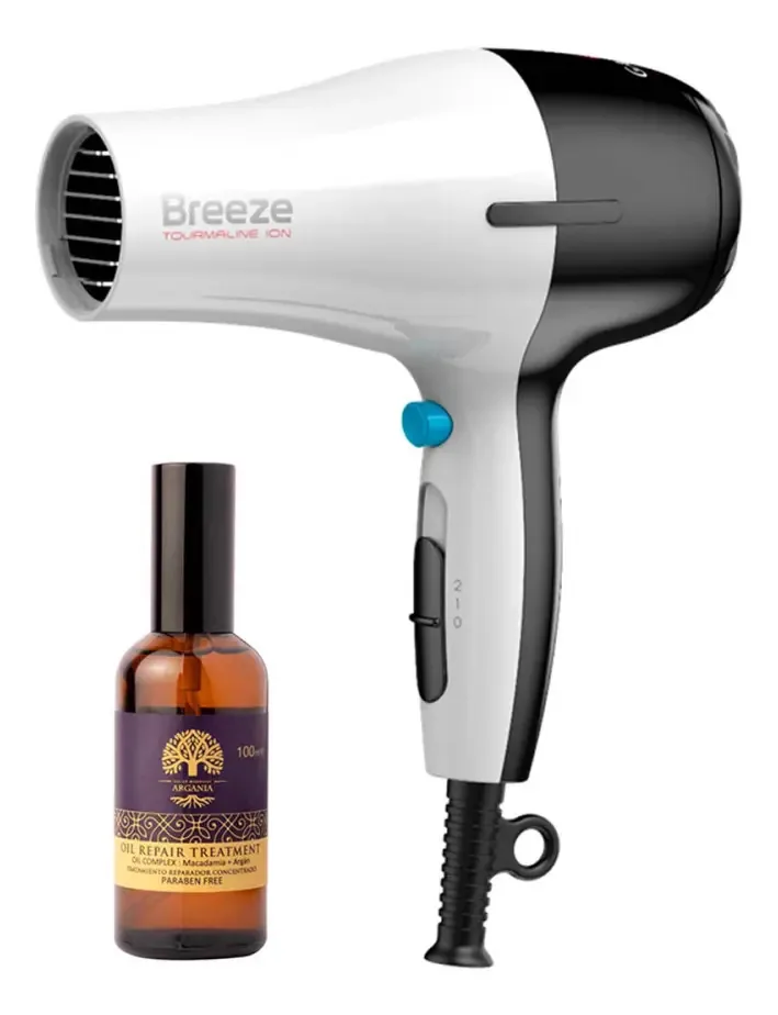 Linha de secadores de cabelo Breeze 2100w + Óleo de argão 100 ml