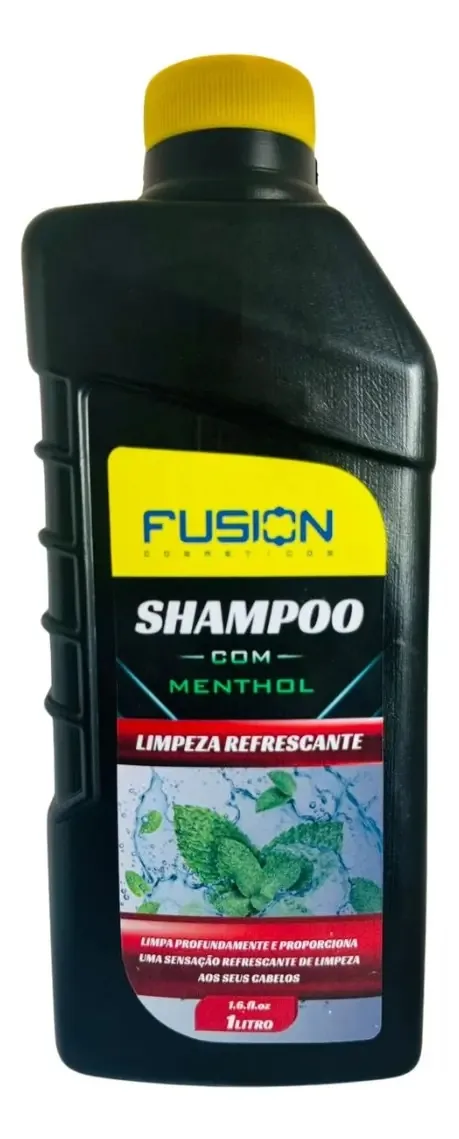 Shampoo Mentolado Masculino 1l Fusion Cosméticos