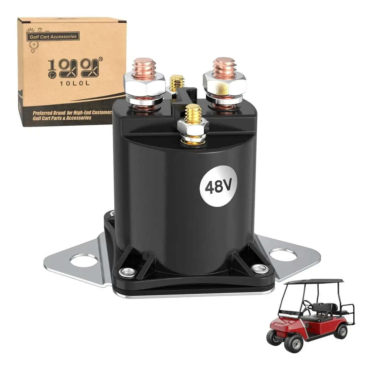 Solenóide de 100 l para Club Car Ds OEM de 48 V, substituição de carrinho de golfe