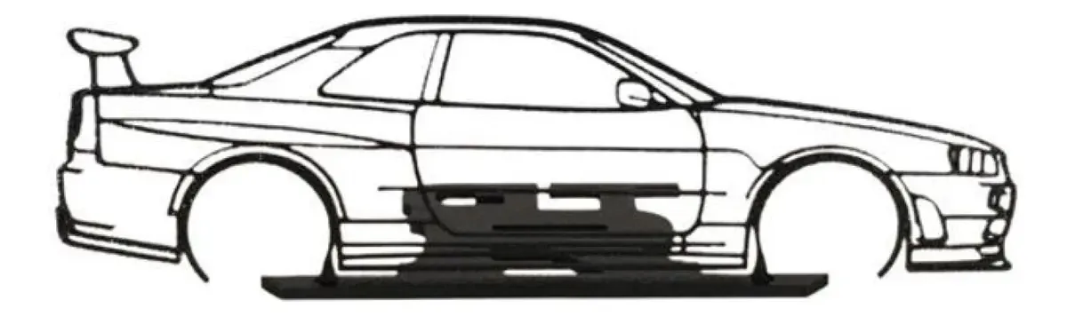 Objeto Decorativo Minimalista Carro Nissan Gtr R34