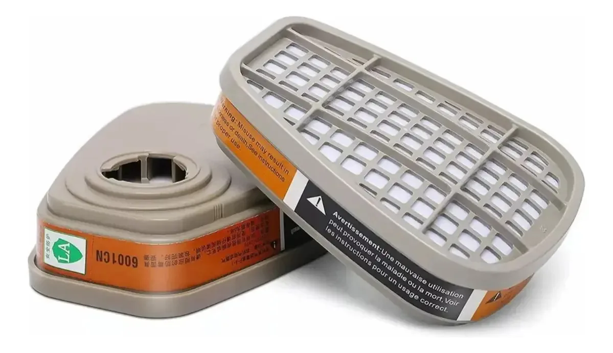 2 filtros para máscara 3m para vapores orgânicos 6001, cartuchos tamanho U