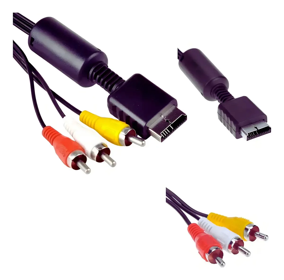 Cabo Av Audio E Video Rca Compativel Playstation Ps1 Ps2 Ps3