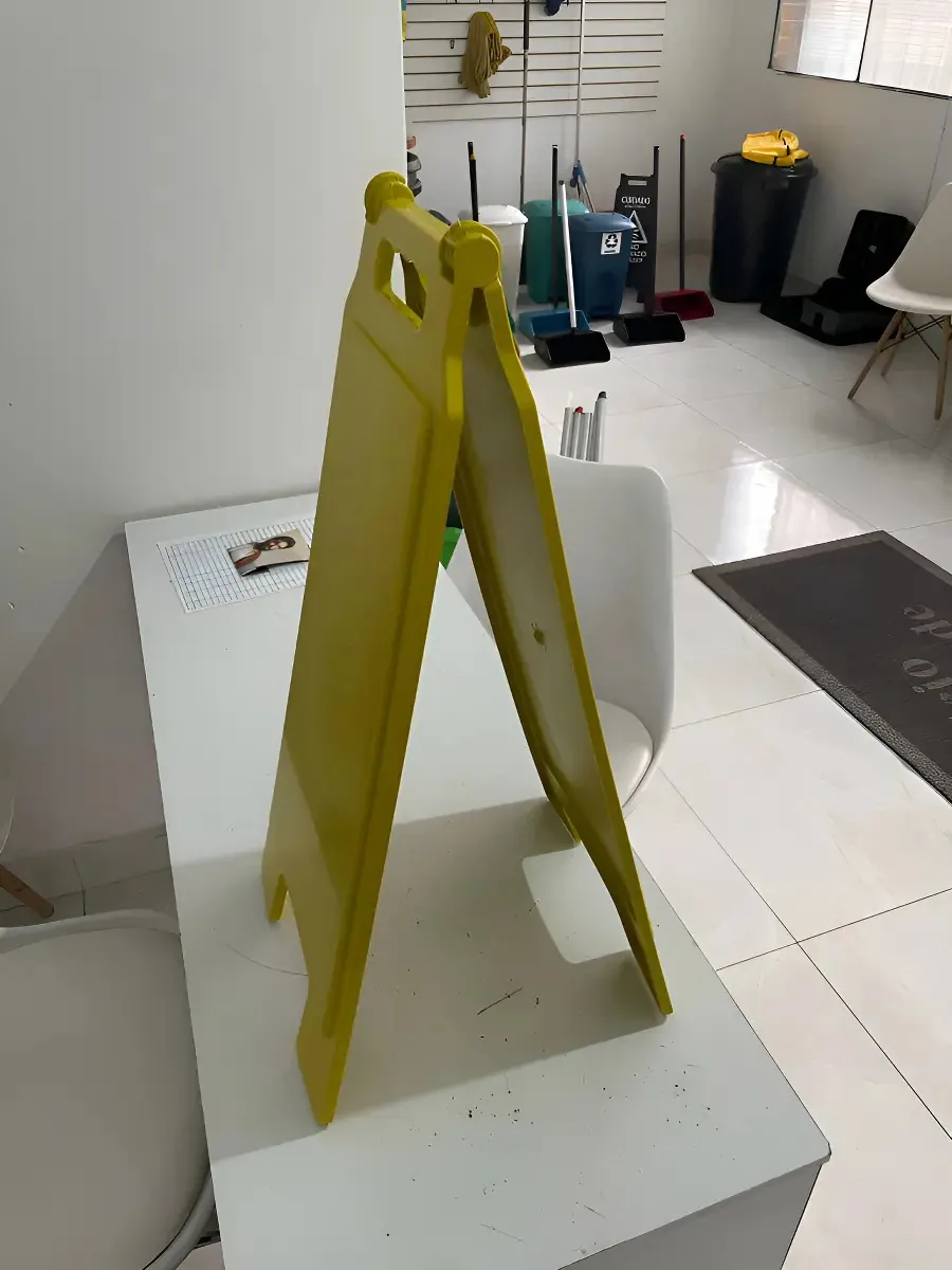 Placa De Sinalização Atenção Sem Gravação Amarelo