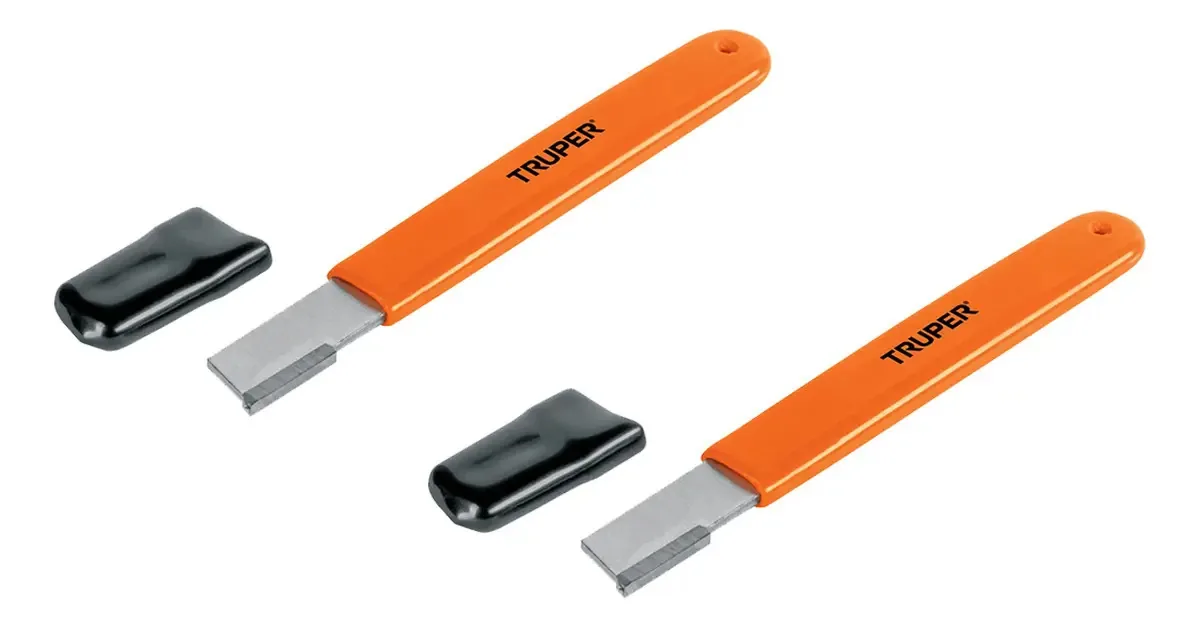 2 afiadores para ferramentas de corte, Truper, Orange