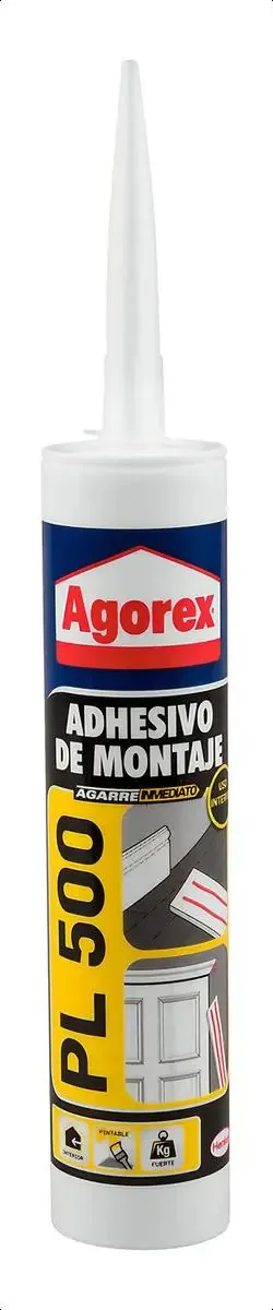 Caixa de 12 adesivos de montagem extra fortes Pl500 Agorex 370gr