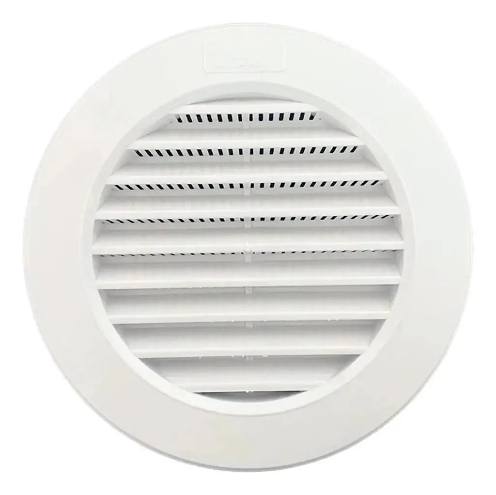 Grade De Ventilação Encaixe 150 Mm Branca Com Tela Branca