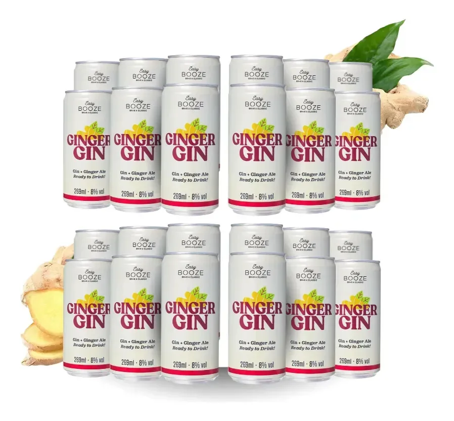 Gin Easy Booze Ginger 24 X 269ml