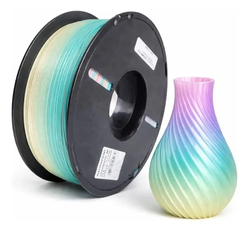 Filamento De Impressão 3d Pla 1,75mm 1kg Masterprint Rainbow
