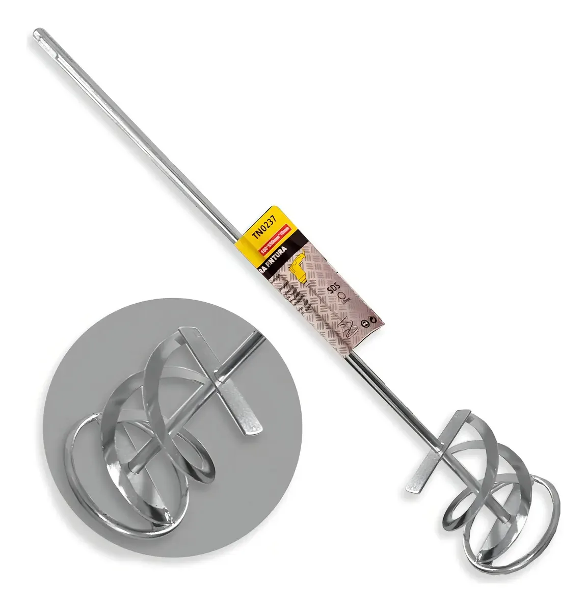 Misturador de pintura giratório de 100x550mm para broca SDS